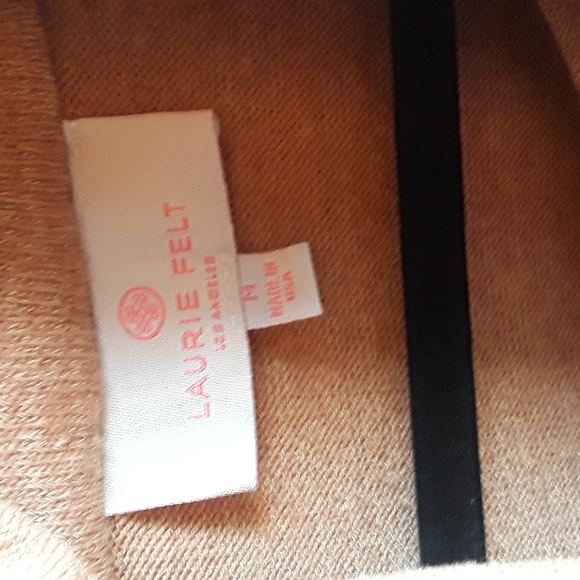 Laurie Felt Los Angeles size Med cowl neck asymmetrical carmel tunic - Picture 2 of 5